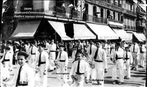 Oran - Boulevard Clemencau - Fanfare Joyeuse Union